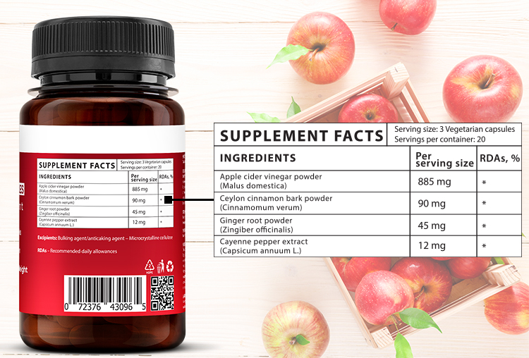 ViteDox Premium Apple Cider Vinegar Capsules ViteDox Premium Apple Cider Vinegar Capsules