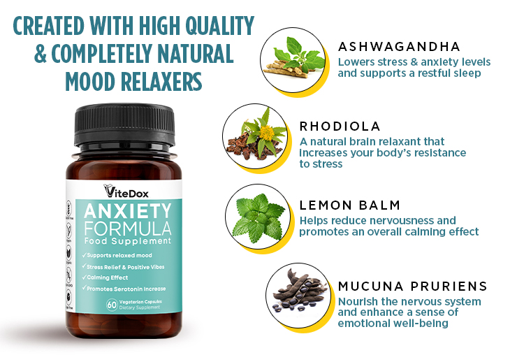 ViteDox Anxiety Formula | Food Supplement ViteDox Anxiety Formula | Food Supplement